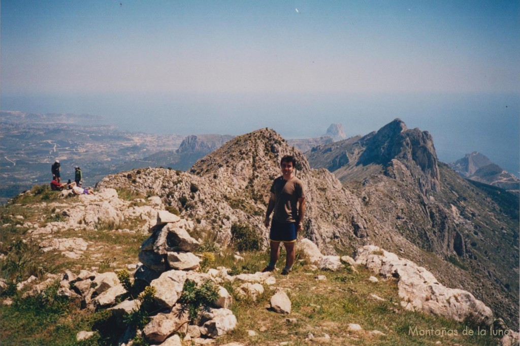 Joaquín Terrés en la cima del Bèrnia, 1.126 mts.